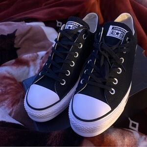 Converse Women's Black and White Canvas Sneakers
